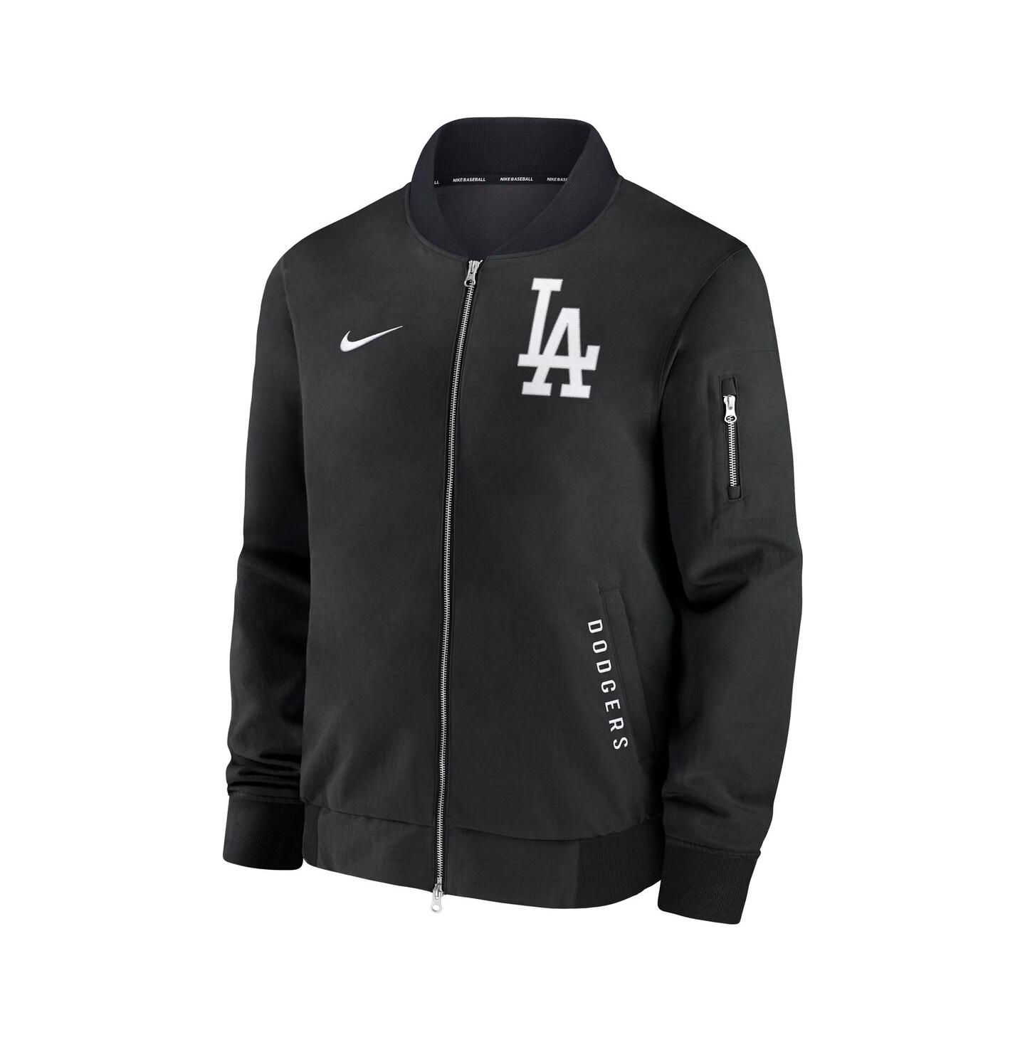 Мужской бомбер Nike Los Angeles Dodgers Authentic Collection Dugout на молнии, Anthracite — фото 3