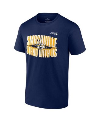 Men's Navy Nashville Predators 2024 Stanley Cup Playoffs Slogan T-Shirt