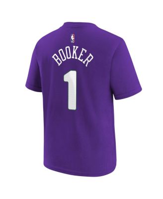 Big Boys and Girls Devin Booker Purple Phoenix Suns 2024/25 City Edition Name Number T-Shirt