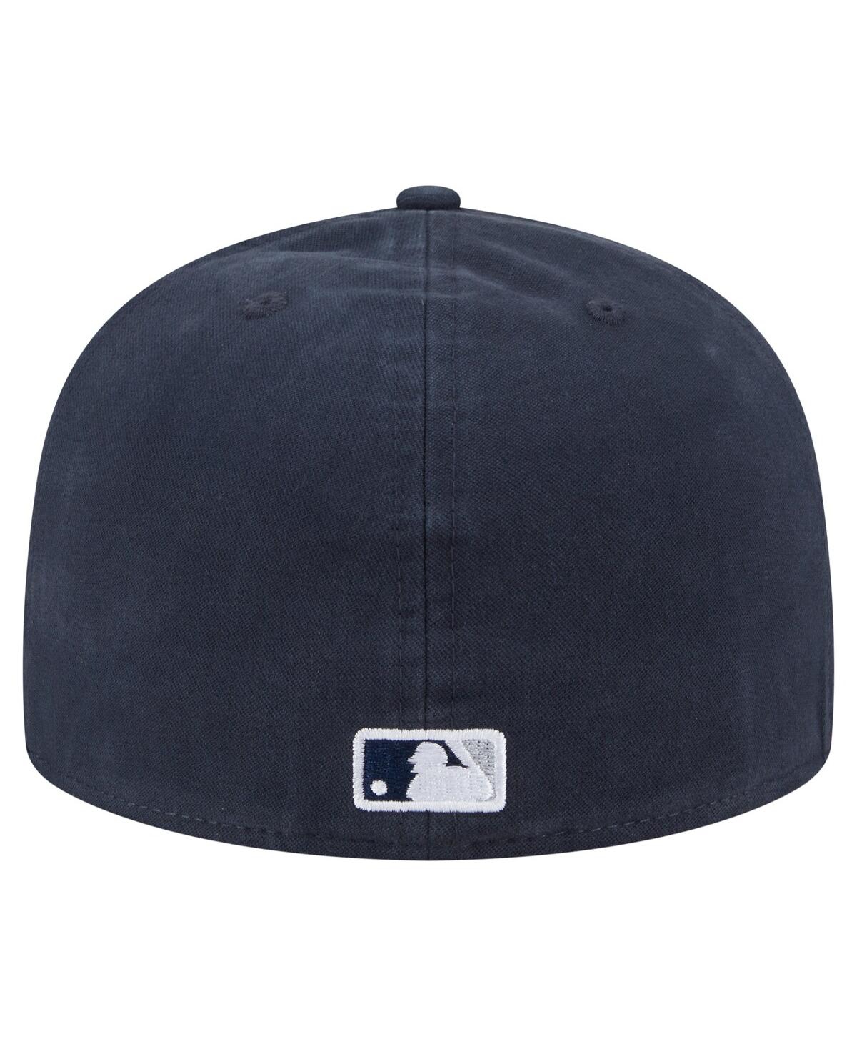New Era Men's Navy New York Yankees Championship Side Flag A-frame 59fifty Fitted Hat In Navy