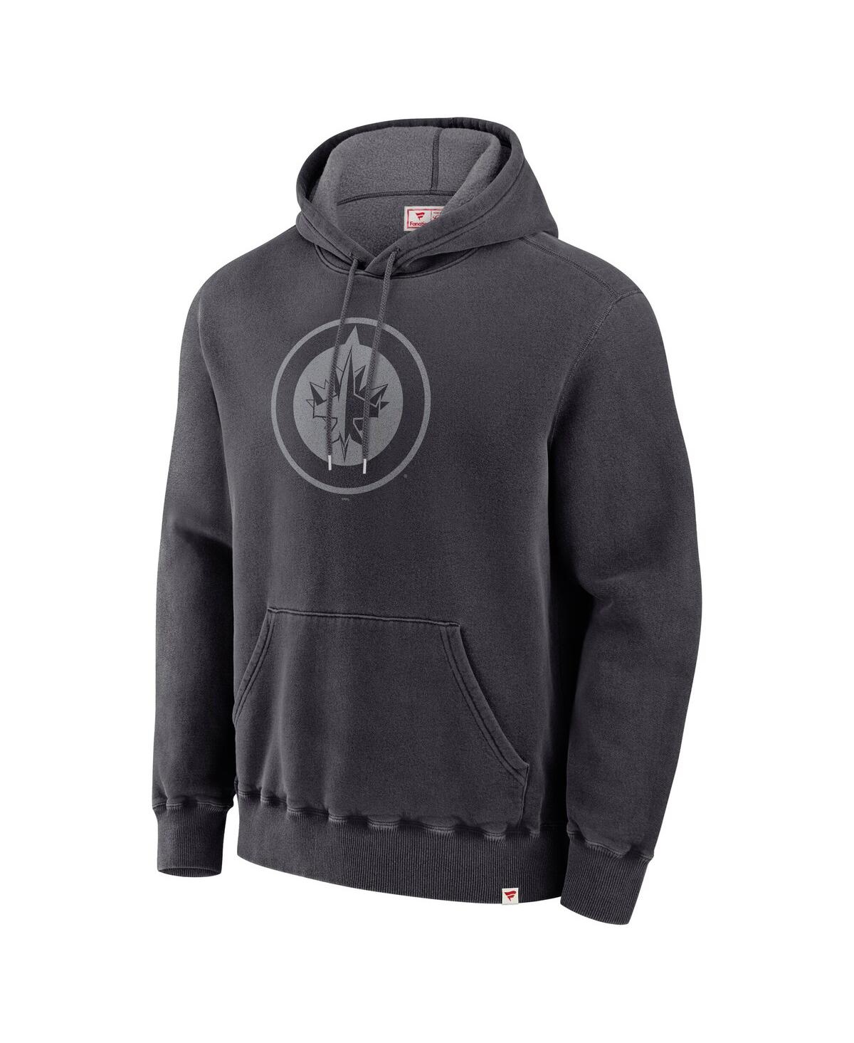 Fanatics Men's Black Winnipeg Jets Made In Canada Pullover Hoodie In Black