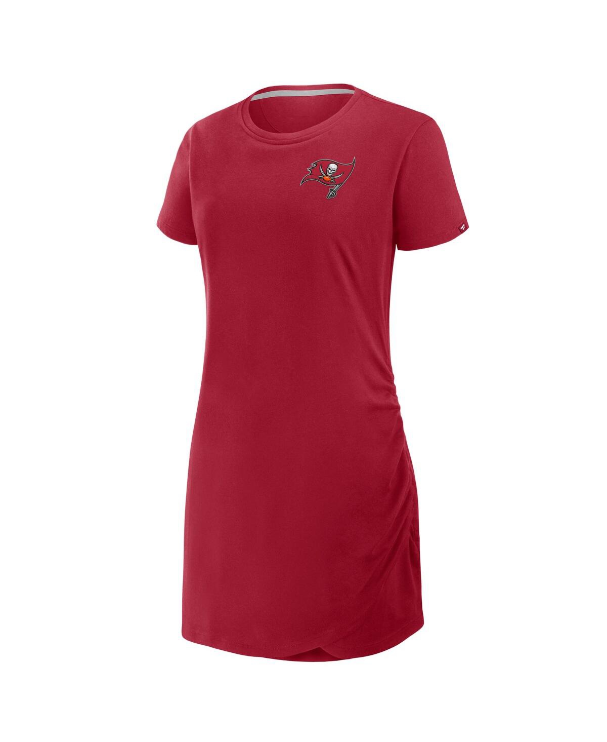 Fanatics Women's Red Tampa Bay Buccaneers Relaxed Fit Drape Dress In Red