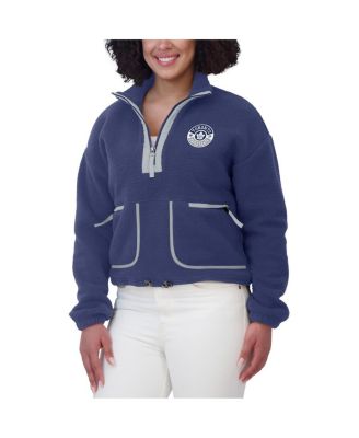Women's Blue Toronto Maple Leaves Polar Fleece Half-Zip Jacket