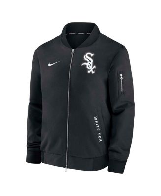 Men's Black Chicago White Sox Authentic Collection Dugout Full-Zip Bomber Jacket