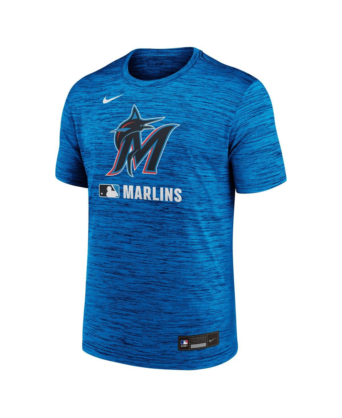 Nike Men's Blue Miami Marlins Authentic Collection Velocity Performance Practice T-Shirt
