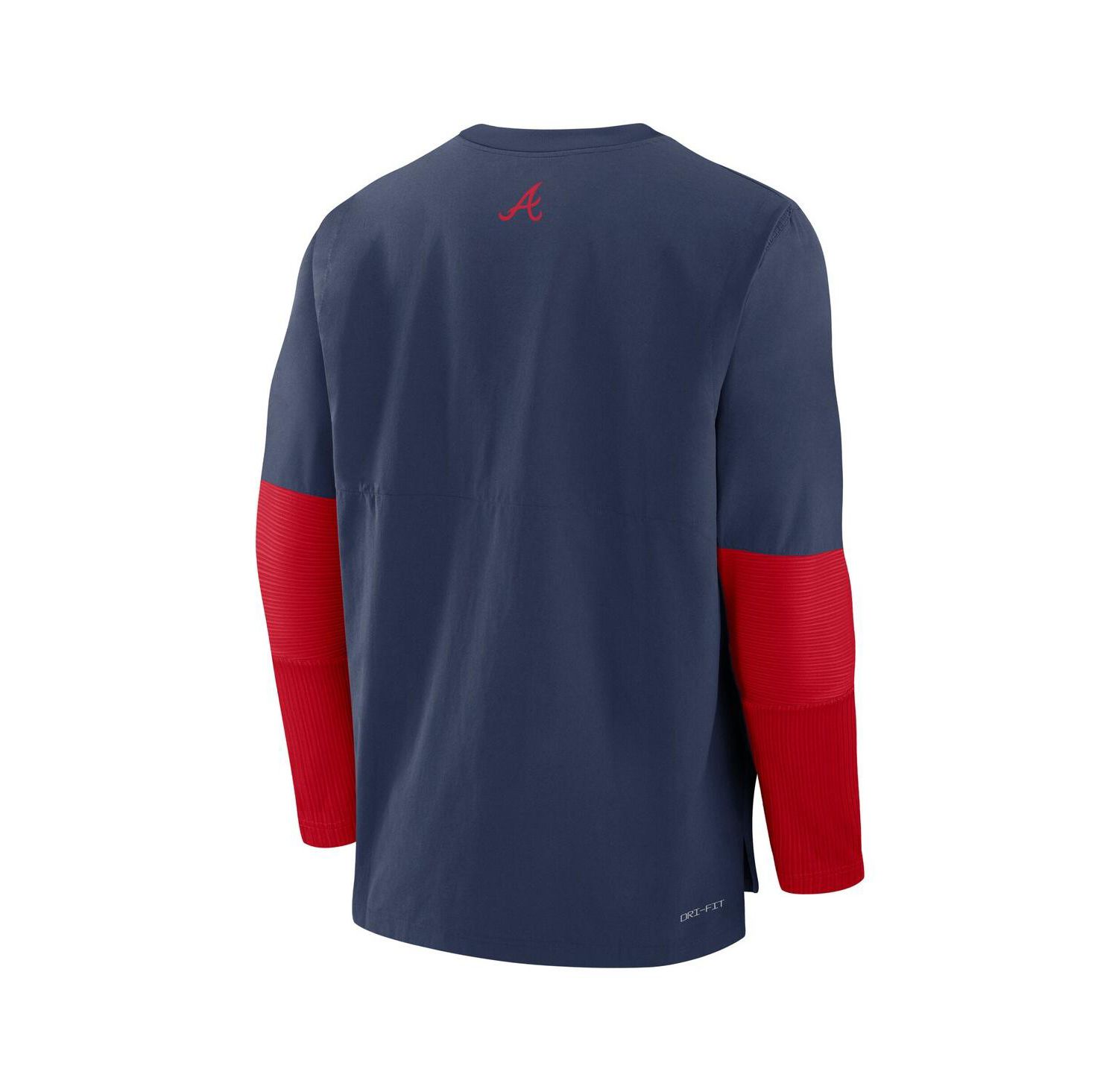 Men's Navy/Red Atlanta Braves Authentic Collection Player Lightweight Performance Long Sleeve Top