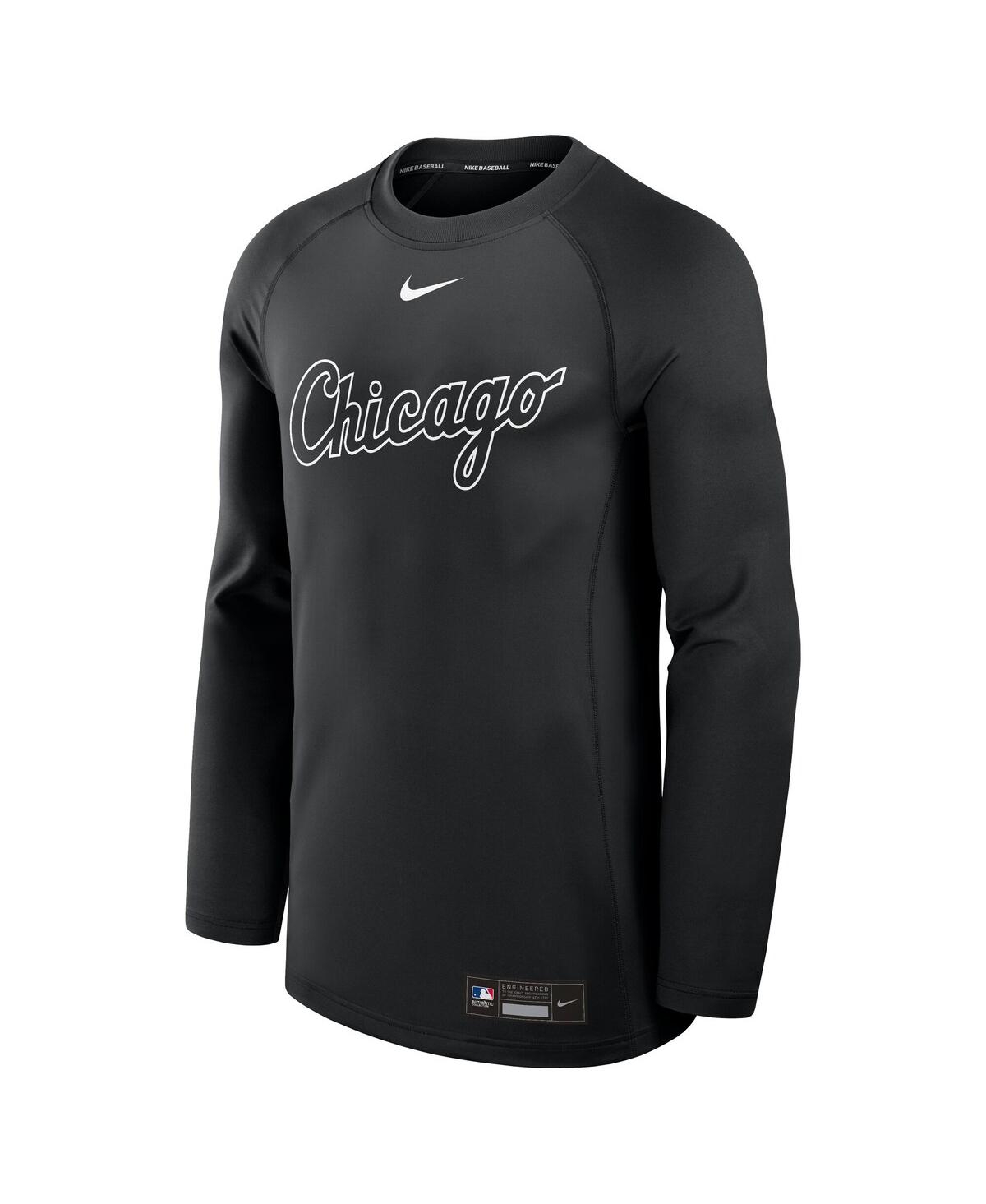 Nike Men's Black Chicago White Sox Authentic Collection Game Time Raglan Performance Long Sleeve T-shirt In Black