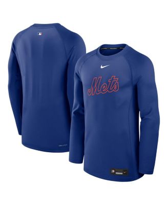 Nike - Men's Royal New York Mets Authentic Collection Game Time Raglan Performance Long Sleeve T-Shirt