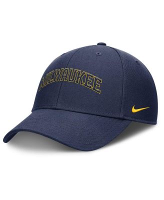 Men's Navy Milwaukee Brewers Rise Gaberdine Adjustable Hat