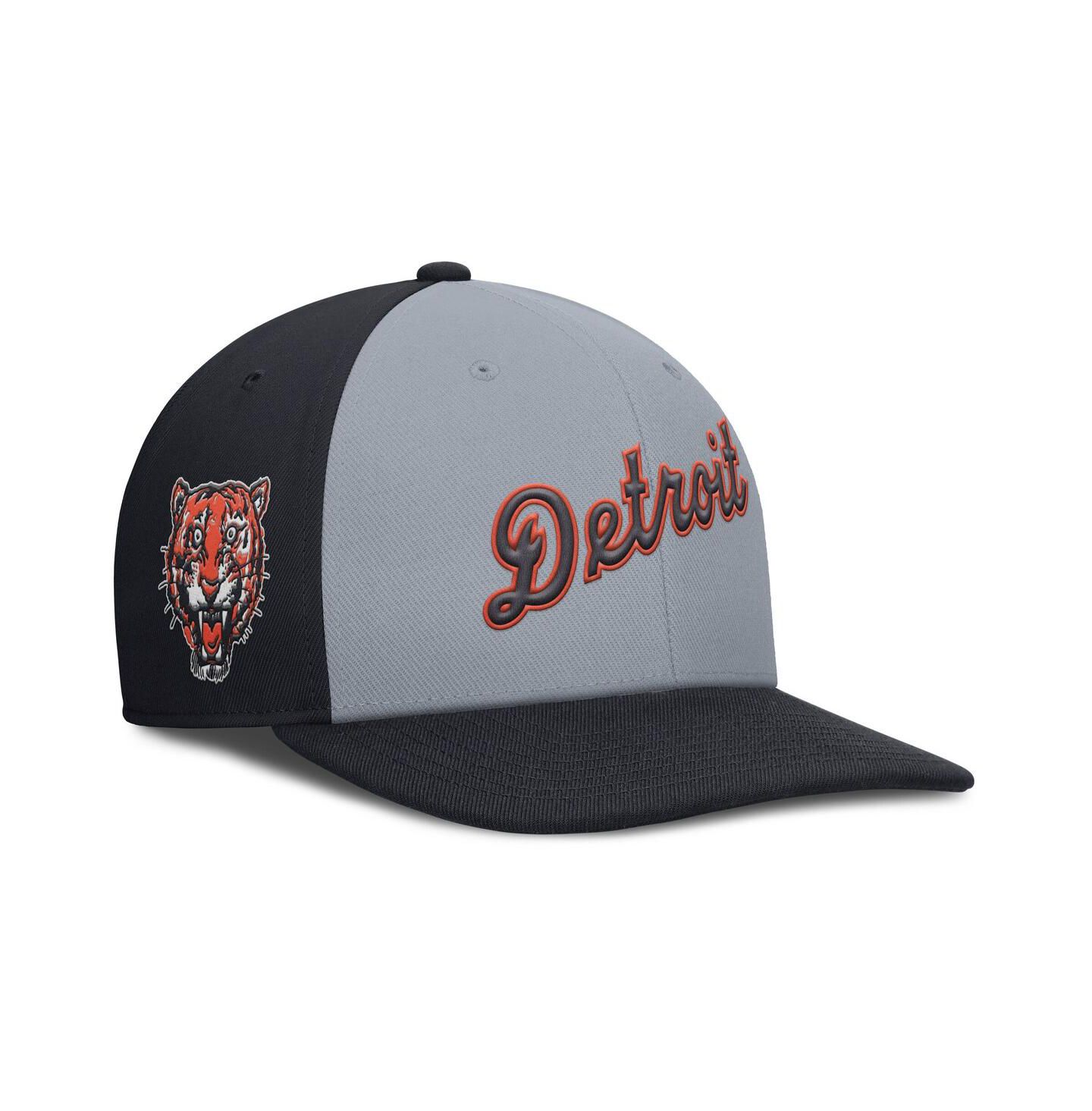 Мужская кепка Nike Gray/Navy Detroit Tigers Pro Performance Snapback Hat — фото 1