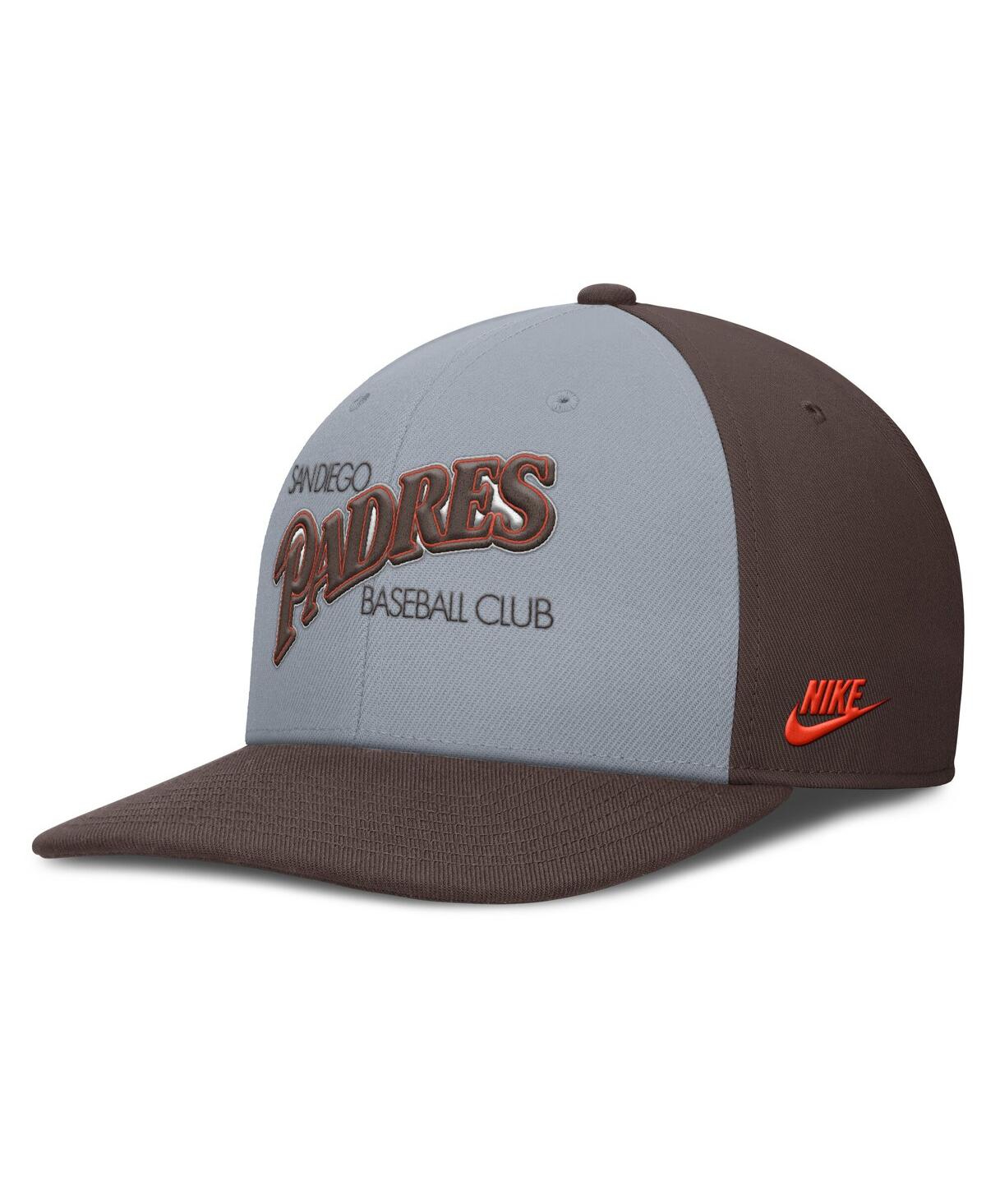 Nike Men's Gray/brown San Diego Padres Pro Performance Snapback Hat In Gray,brown
