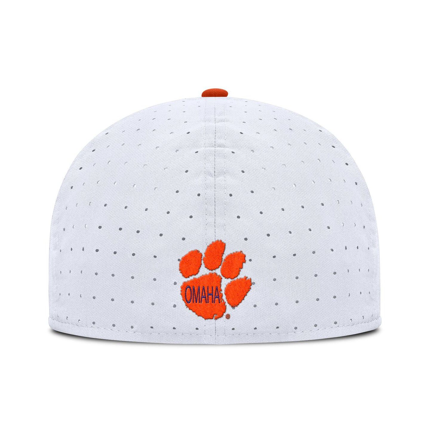 Мужская кепка Nike White Clemson Tigers On-Field Dugout True Performance Fitted Hat — фото 2