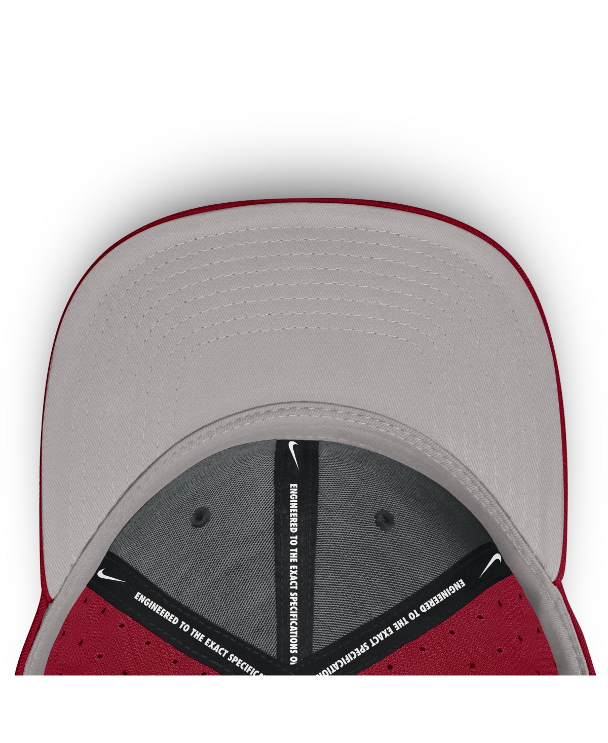 Nike Men's White/crimson Oklahoma Sooners On-field Dugout True Performance Fitted Hat In White,crimson