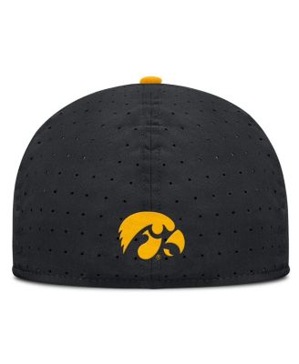 Men's Black Iowa Hawkeyes On-Field Dugout True Performance Fitted Hat