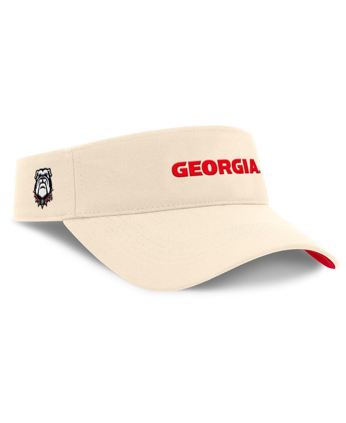 NIKE MEN'S NATURAL GEORGIA BULLDOGS PRIMETIME ACE ADJUSTABLE VISOR HAT 