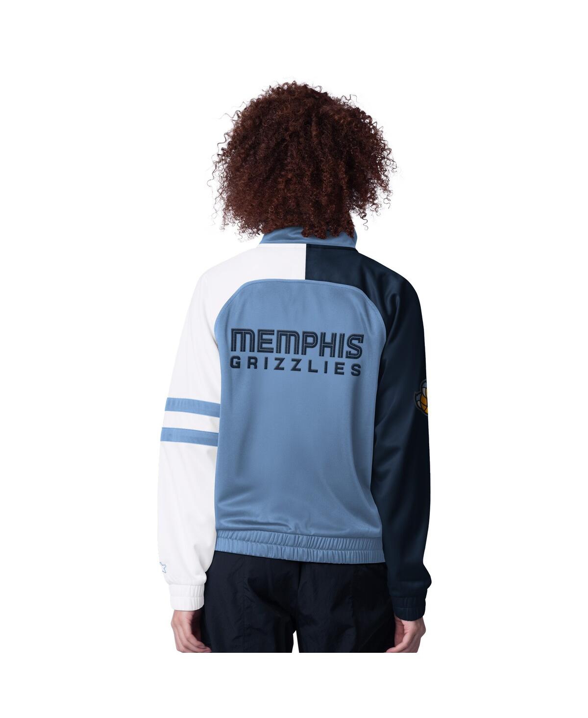 Starter Women's Light Blue Memphis Grizzlies Line Up Dolman Raglan Full-zip Track Jacket In Light Blue