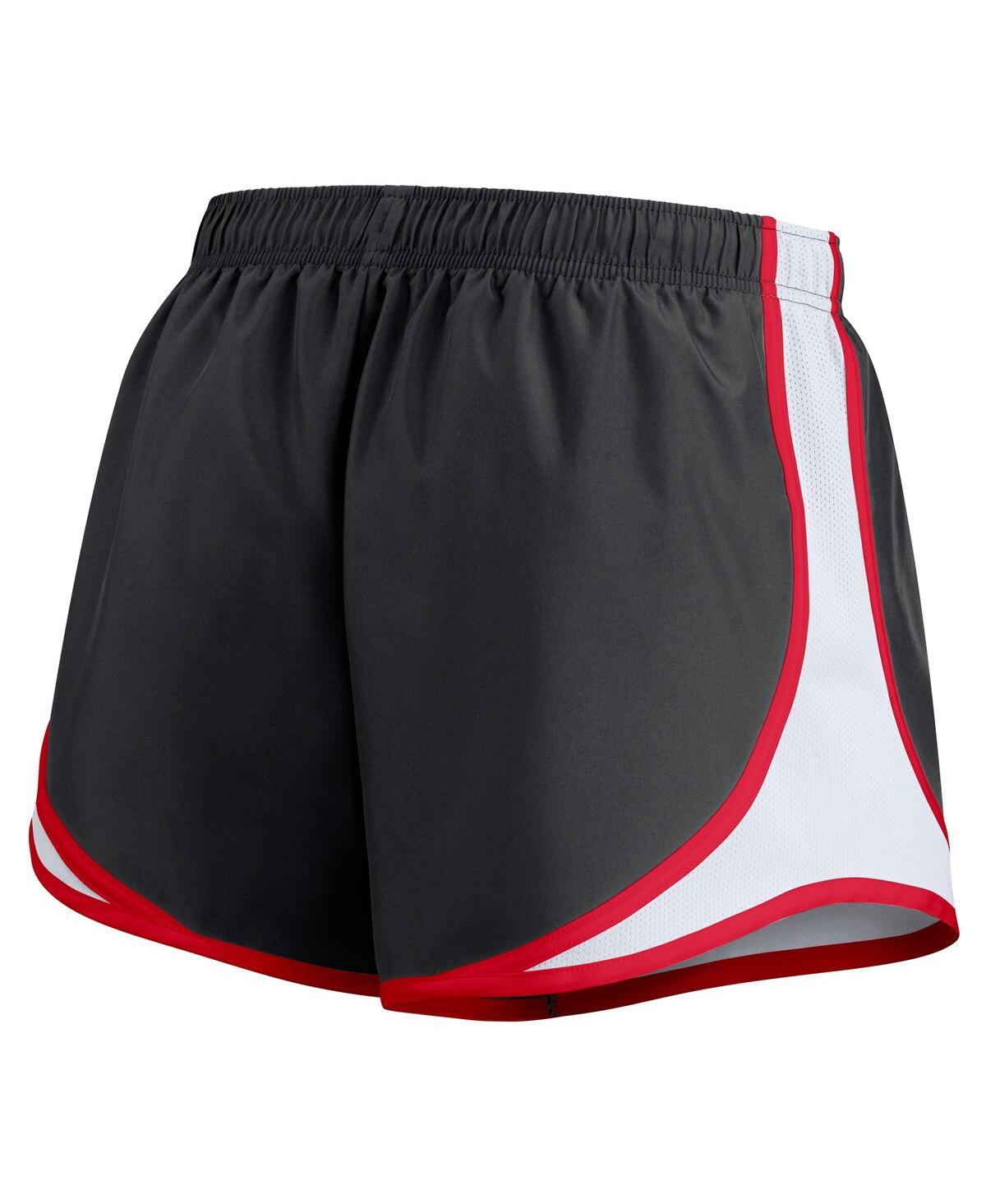 Nike Women's Black Ohio State Buckeyes Spring Break Tempo Performance Shorts In Black,white