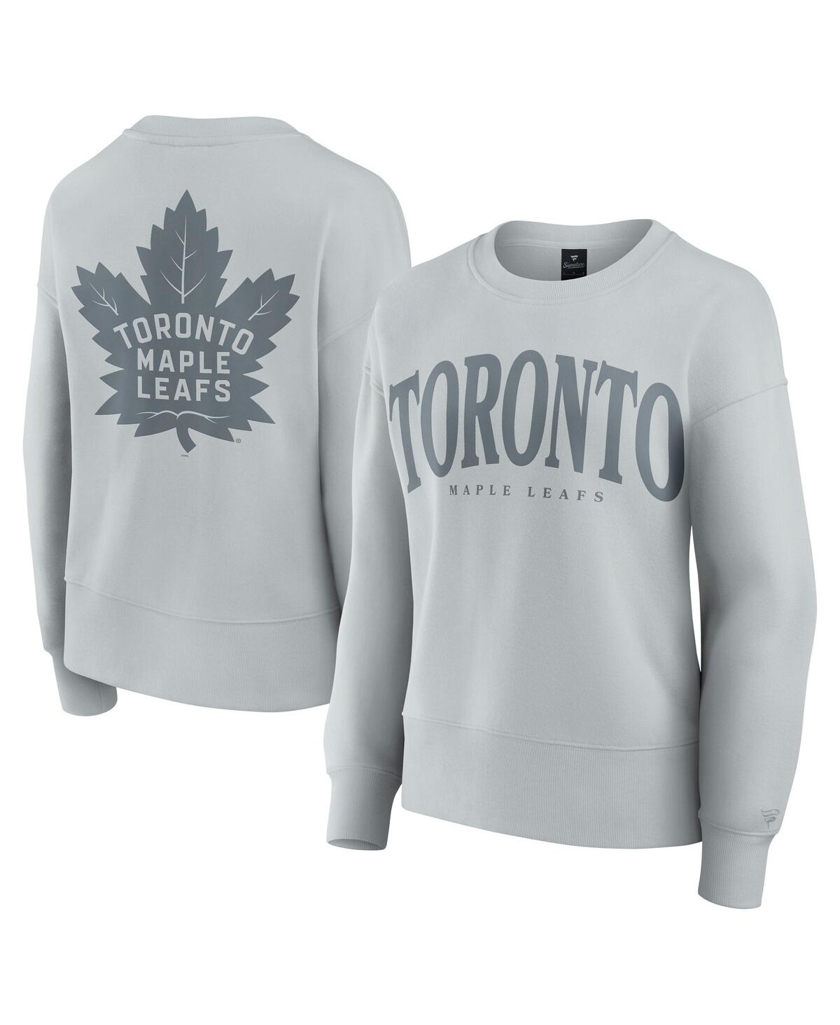 Fanatics Women's Gray Toronto Maple Leaves Elements Flow Pullover Sweatshirt In Gray