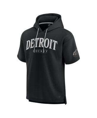 Men's Black Detroit Red Wings Elements Ready Short Sleeve Pullover Hoodie