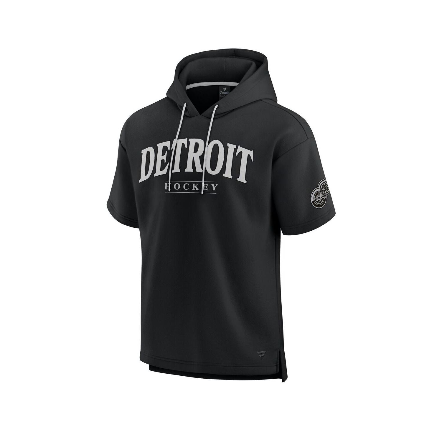 Men's Black Detroit Red Wings Elements Ready Short Sleeve Pullover Hoodie