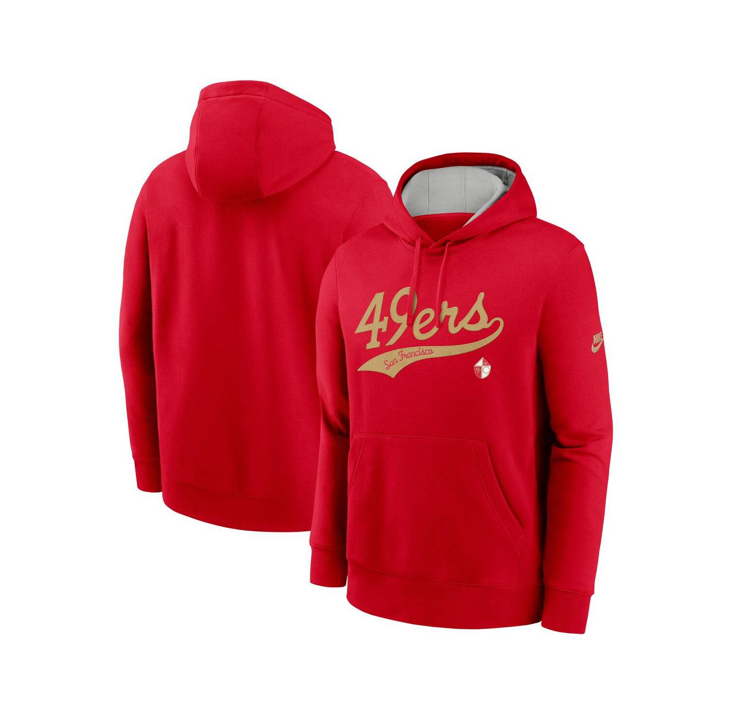 Men's Scarlet San Francisco 49ers Rewind Club Logo Pullover Hoodie