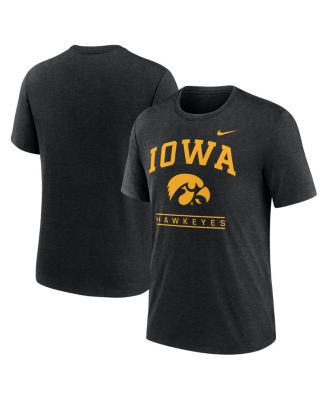 Nike - Men's Black Iowa Hawkeyes Arch Over Logo Tri-Blend T-Shirt