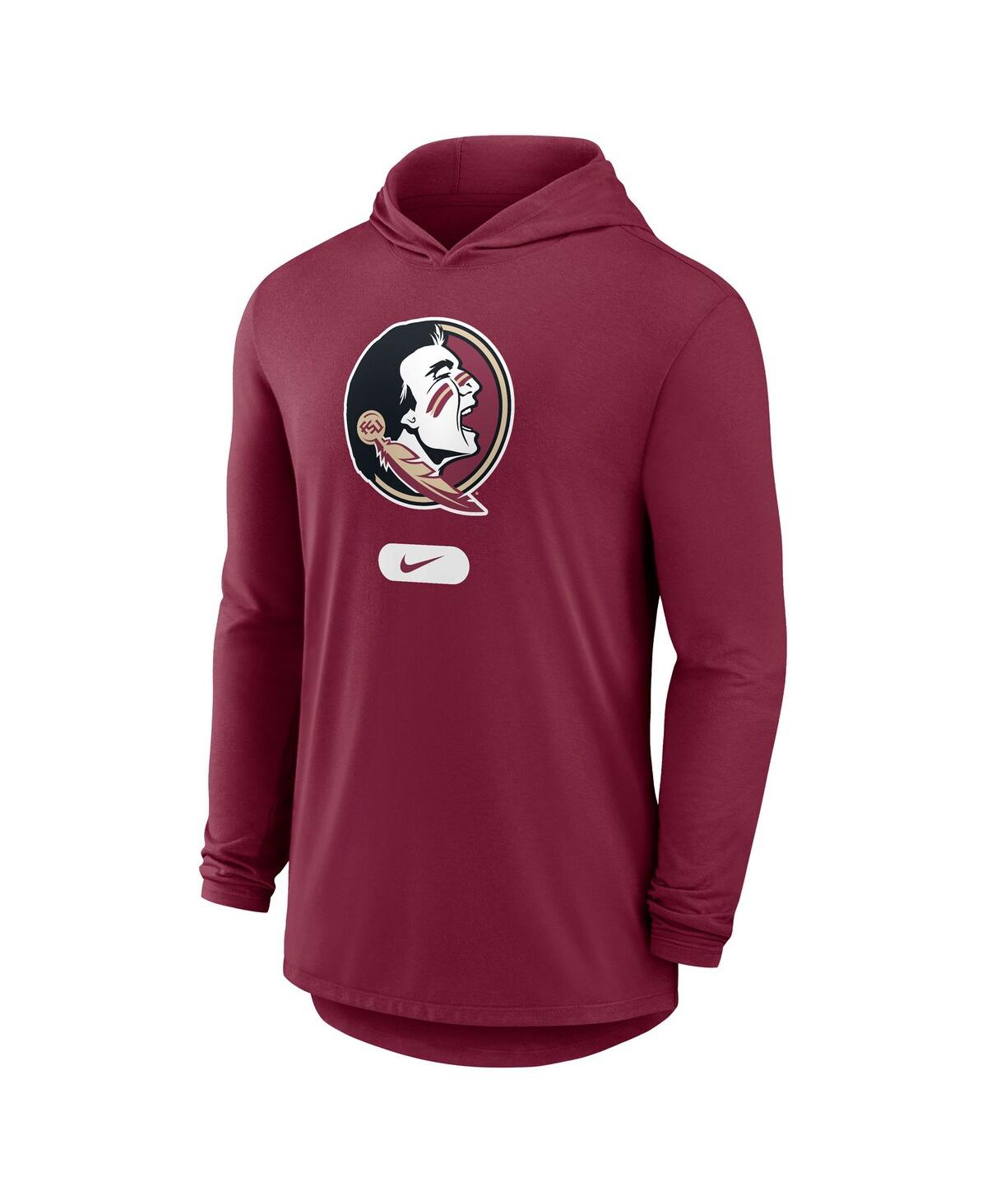 Nike Men's Garnet Florida State Seminoles Lightweight Performance Long Sleeve Hoodie T-shirt In Pink