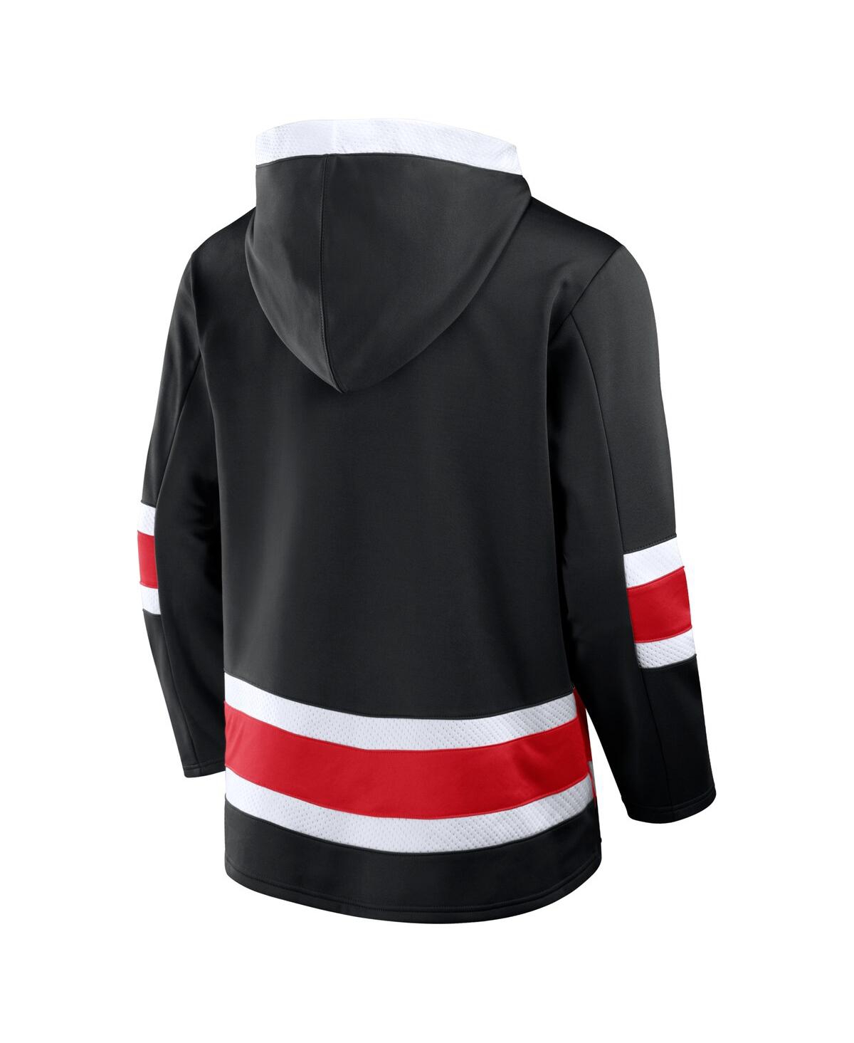 Fanatics Men's Black Ottawa Senators Inside Line Fleece Pullover Hoodie In Black