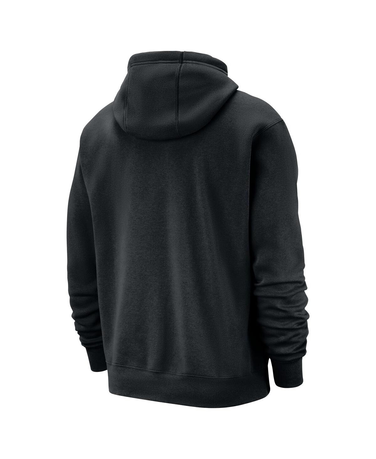 Nike Black Boston Celtics Courtside Club Pullover Hoodie In Black