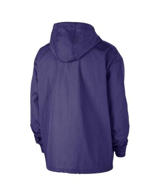 Men's&nbsp;Purple Phoenix Suns Courtside Premium Club Anorak Quarter-Zip Pullover Hoodie