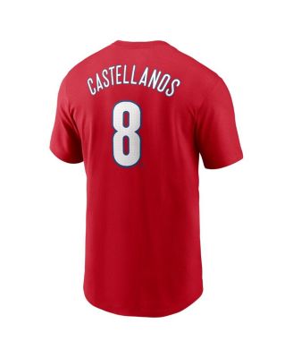 Men's Nick Castellanos Red Philadelphia Phillies Fuse Name Number T-Shirt