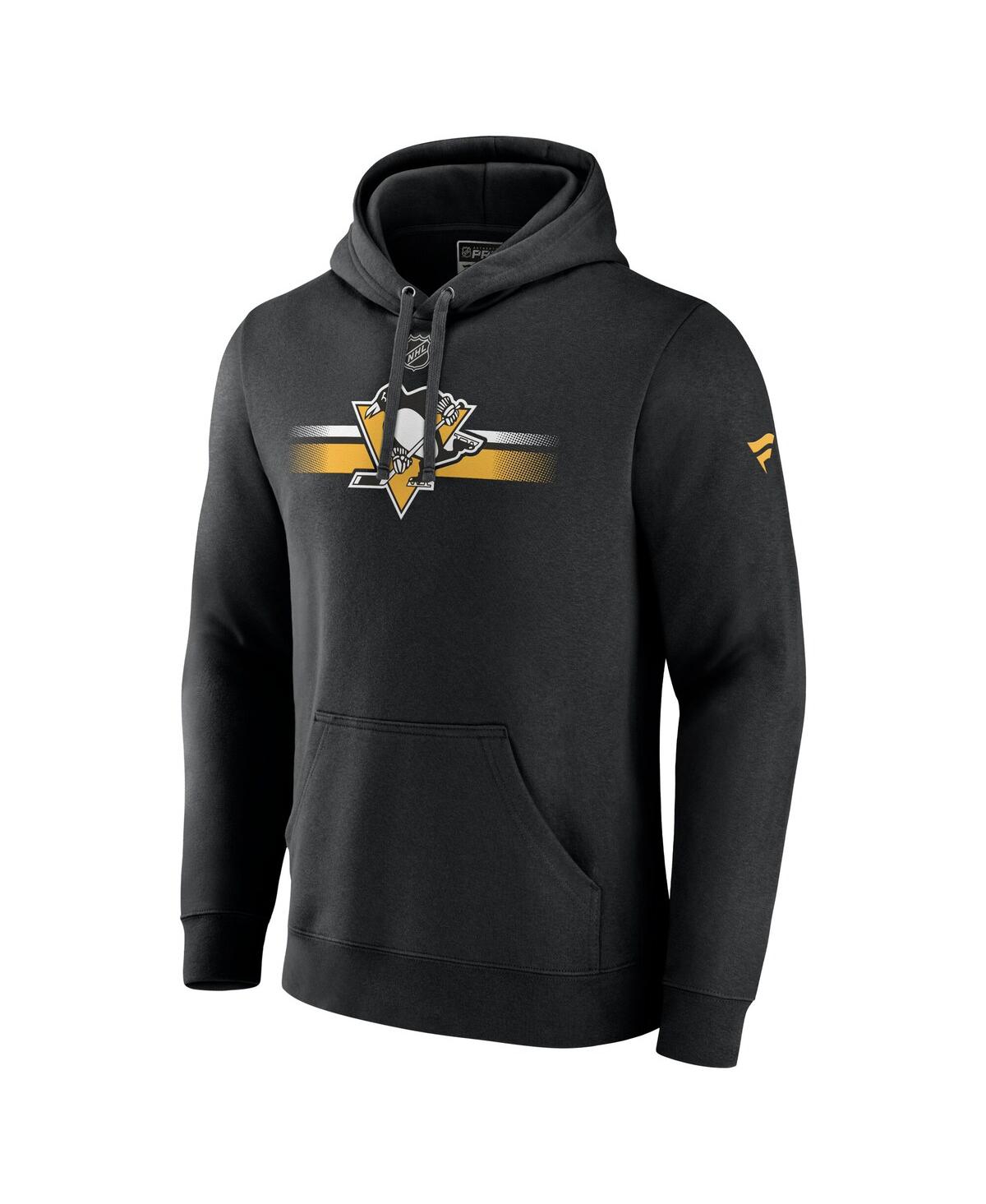 Fanatics Men's Black Pittsburgh Penguins Authentic Pro Secondary Pullover Hoodie In Black