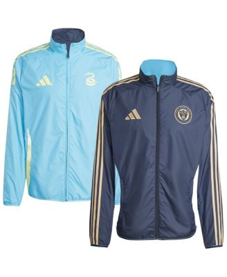 adidas - Men's Navy/Light Blue Philadelphia Union 2025 Anthem Reversible Full-Zip Jacket