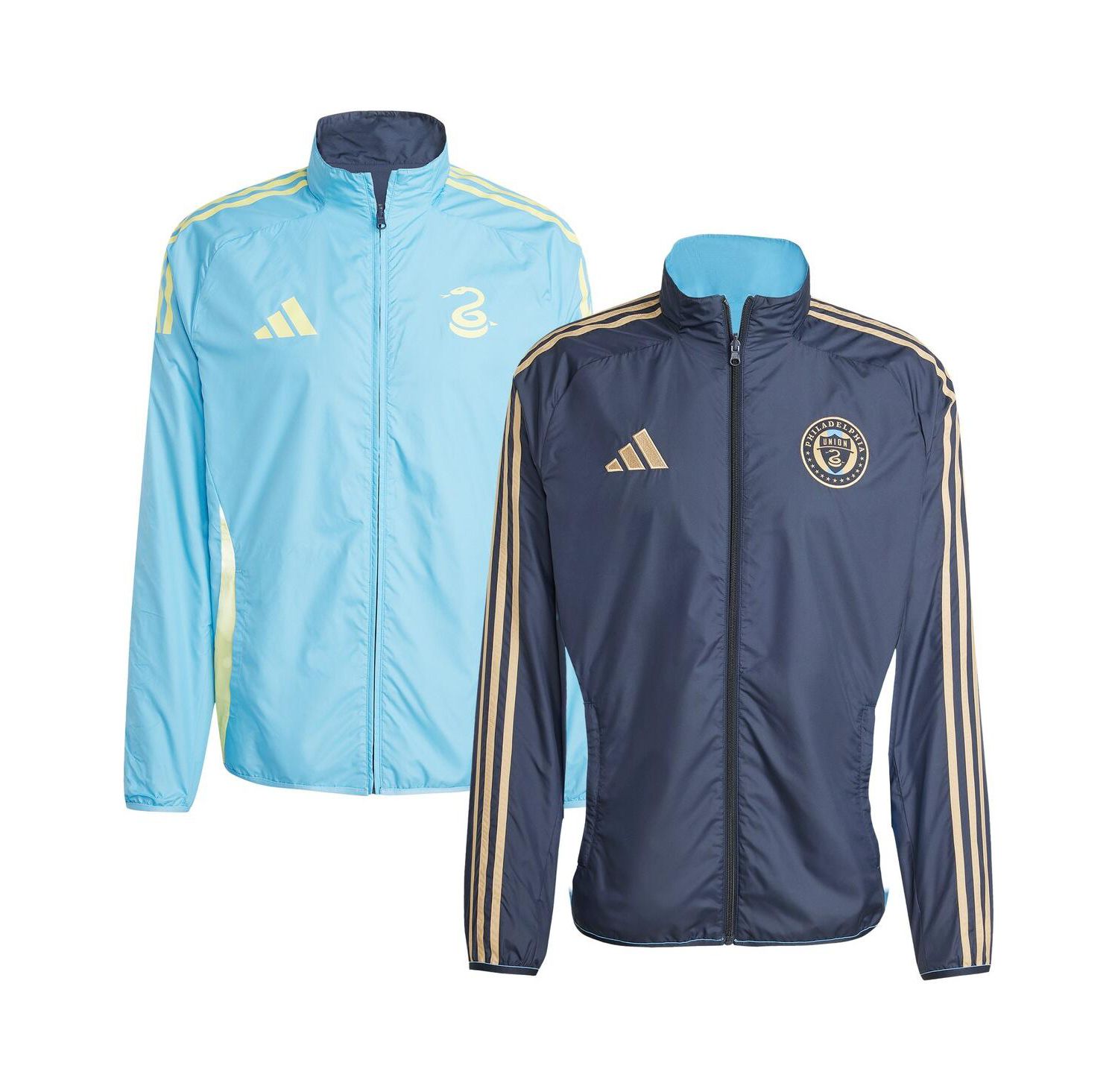 Men's Navy/Light Blue Philadelphia Union 2025 Anthem Reversible Full-Zip Jacket
