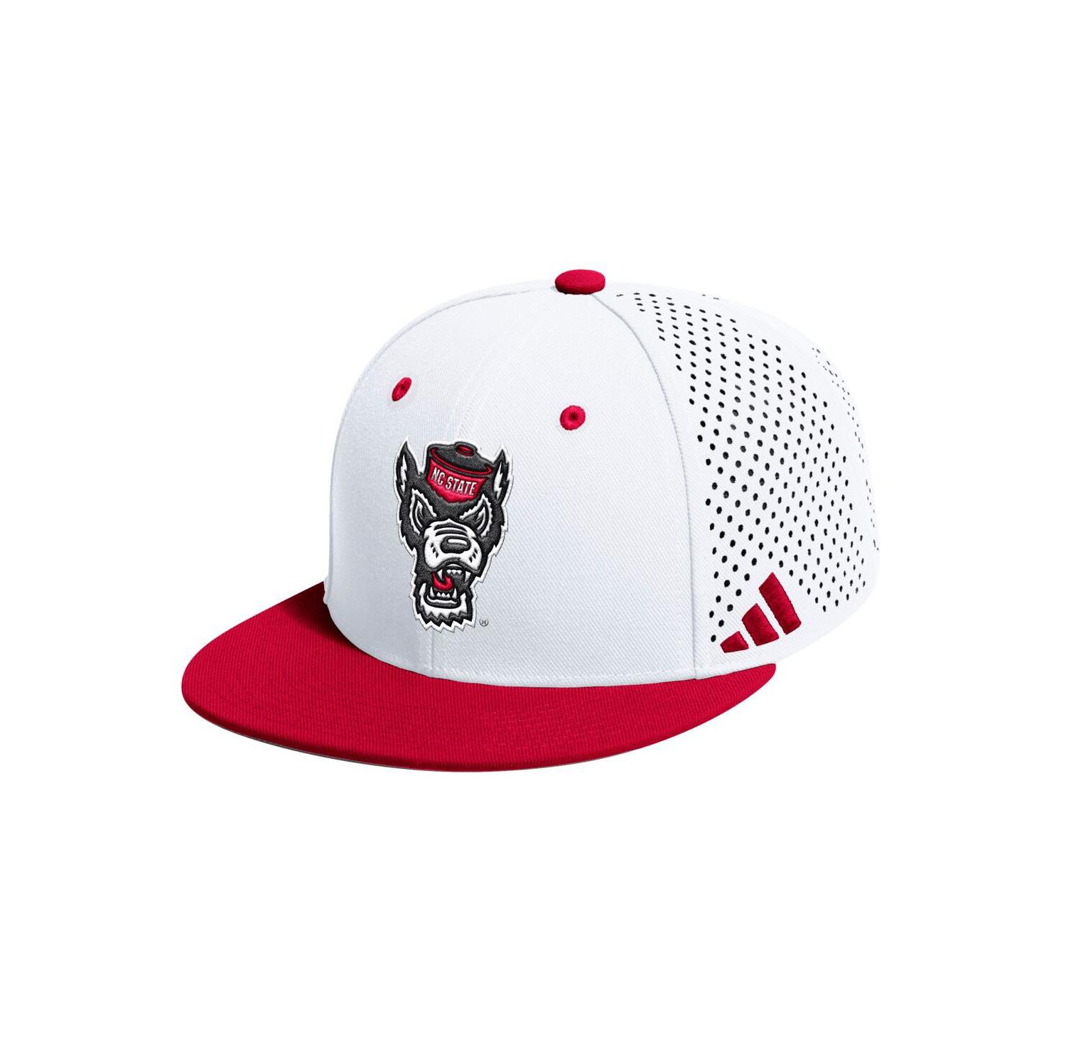 Men's White NC State Wolfpack On-Field Fitted Baseball Hat