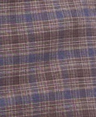 Men's Classic-Fit Tan/Blue Plaid Suit Separate Pants