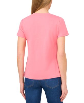 売れ筋商品|||セセ カットソー トップス レディース Women's Cotton Butterfly-Gem Short-Sleeve Tee Confetti Pink CeCe Women's Cotton Butterfly-Gem Short-Sleeve Tee - Macy's