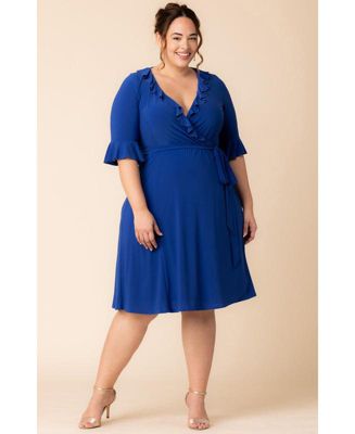 Plus Size Barcelona Midi Wrap Dress