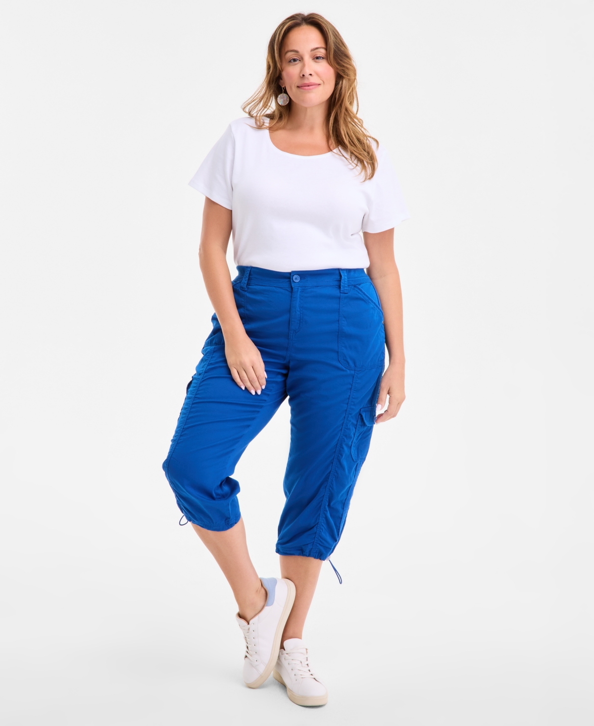 Style & Co Plus Size Cargo Capri Pants, Exclusively At Macy's
