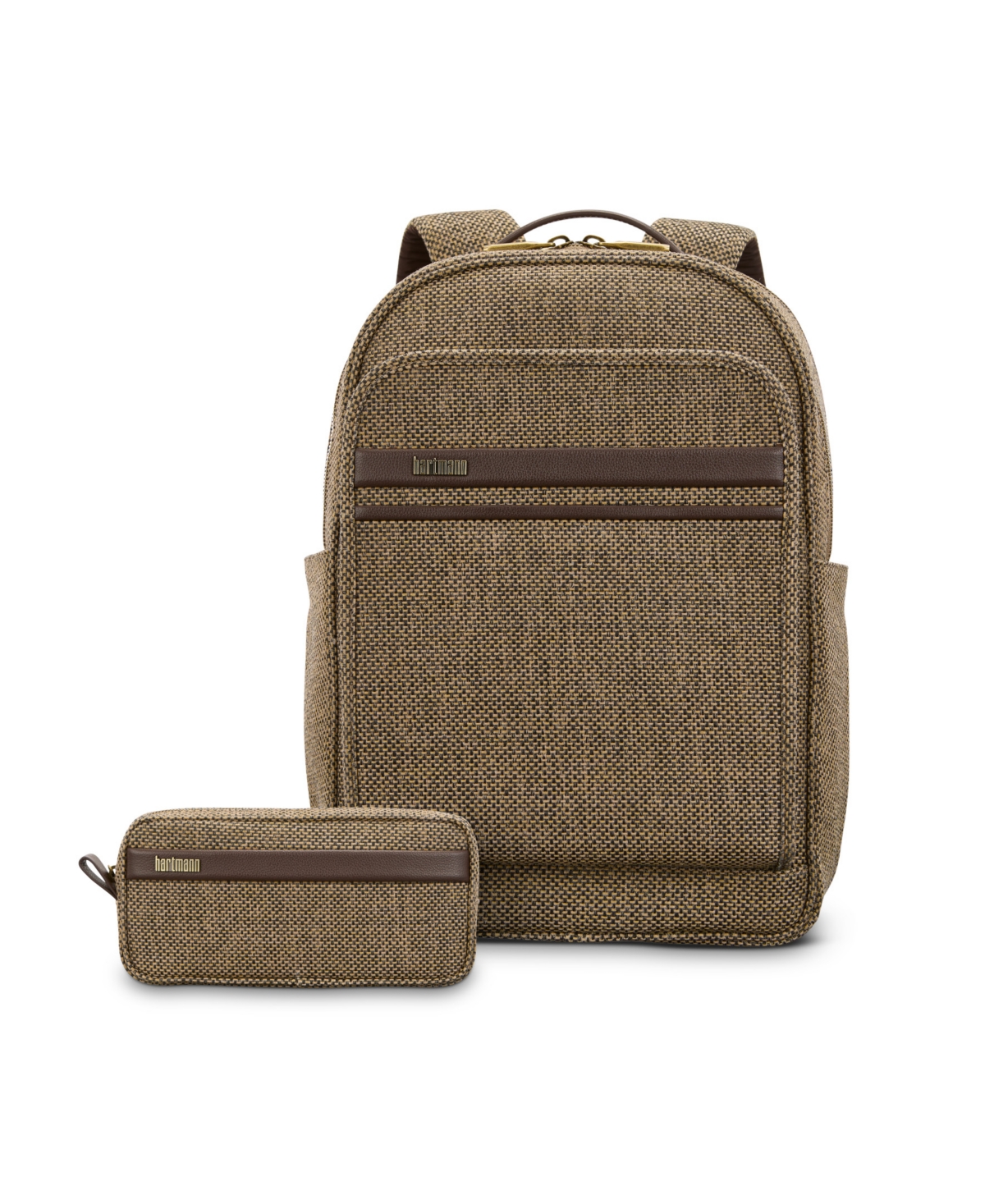 Hartmann Tweed Travel Backpack In Tweed,natural Leather