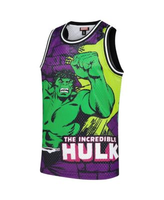 Big Boys and Girls Purple Hulk Big Print Mesh Fashion Jersey