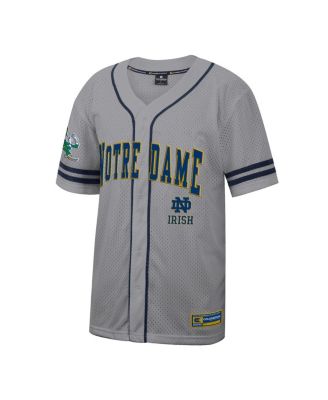 Men's Gray Notre Dame Fighting Irish Free Spirited Baseball Jersey