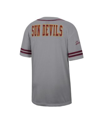 Men's Gray Arizona State Sun Devils Free Spirited Baseball Jersey