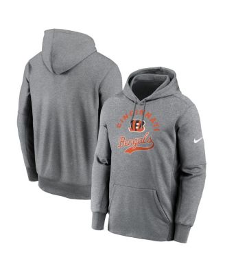 Nike - Men's Heather Gray Cincinnati Bengals Performance Fleece Pullover Hoodie