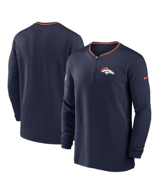 Nike - Men's Navy Denver Broncos Coach Half-Zip Sweatshirt