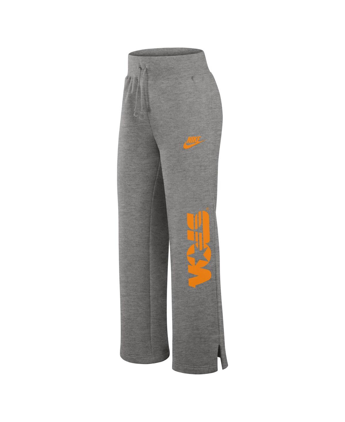 NIKE WOMEN'S HEATHER GRAY TENNESSEE VOLUNTEERS LEGACY ONE LINE PHOENIX FLEECE SWEATPANTS