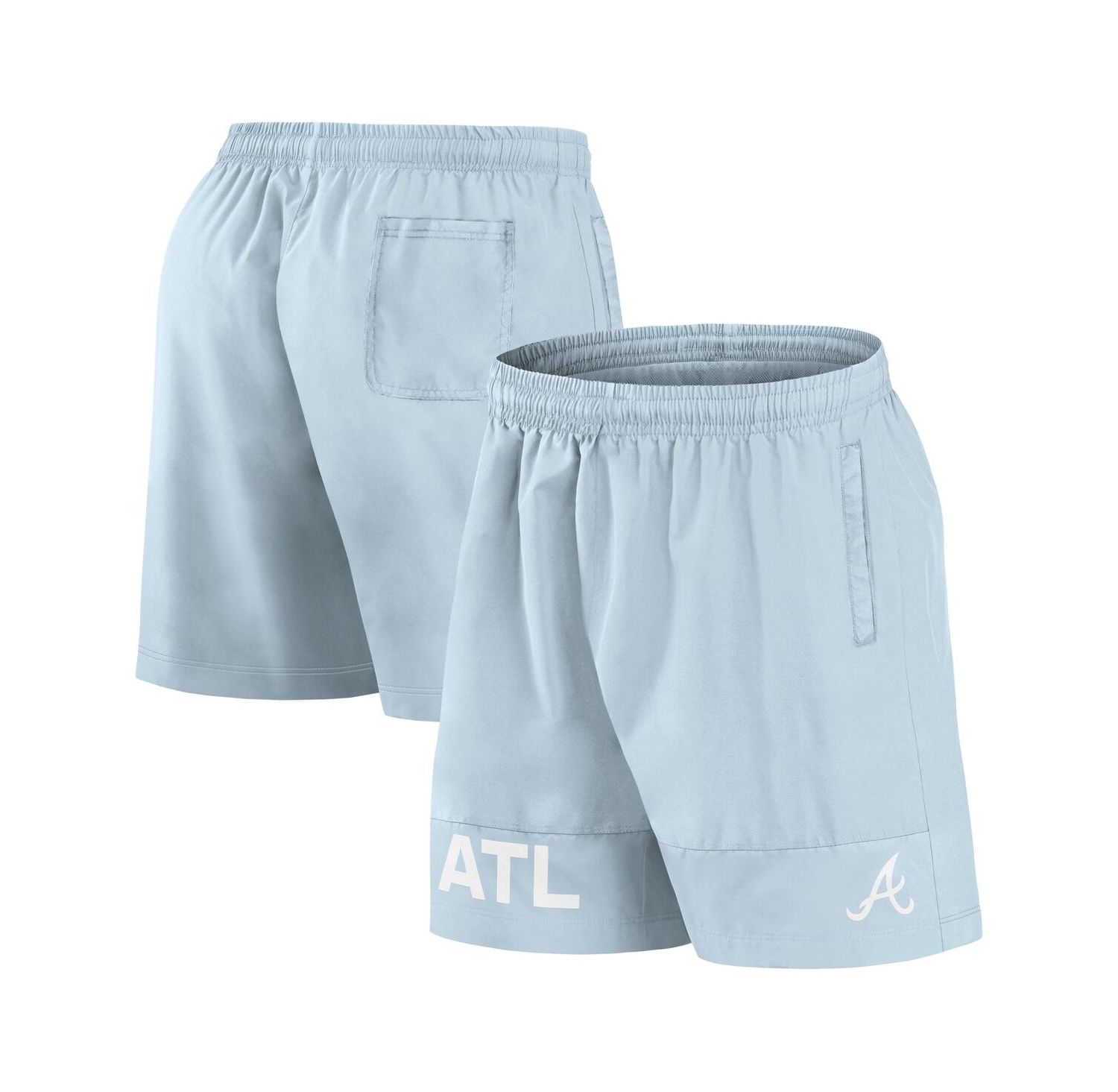 Men's Light Blue Atlanta Braves Elements Swim Shorts