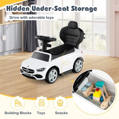 3 in 1 Ride on Push Car Mercedes Benz Toddler Stroller Sliding Car