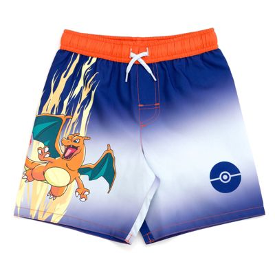 Boys Pikachu UPF 50+ Rash Guard Swim Trunks Outfit Set to