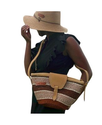 Life Lines Handmade Sisal Straw Crossbody Bag